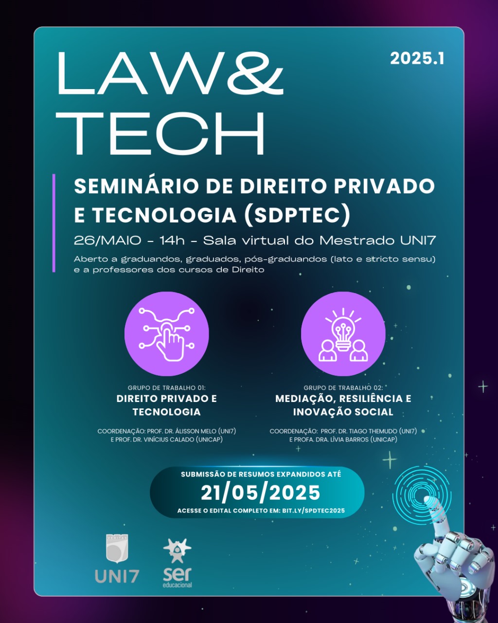 					Visualizar v. 1 n. 1 (2025): Seminário de Direito Privado e Tecnologia
				