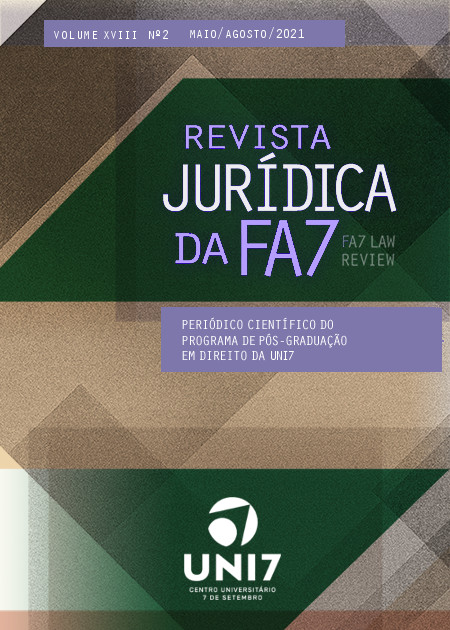 					Ver Vol. 18 Núm. 2 (2021): Revista Jurídica da FA7 (FA7 Law Review)
				